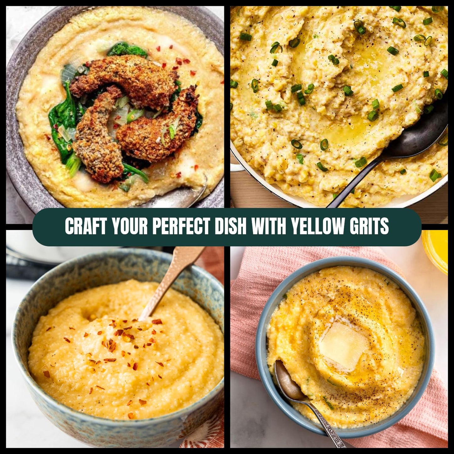 Marsh Hen Mill Sea Island Yellow Grits | Stone Ground Grits | Gluten Free Old Fashioned Grits | Southern Heirloom Corn Grits with a Hearty, Fruity