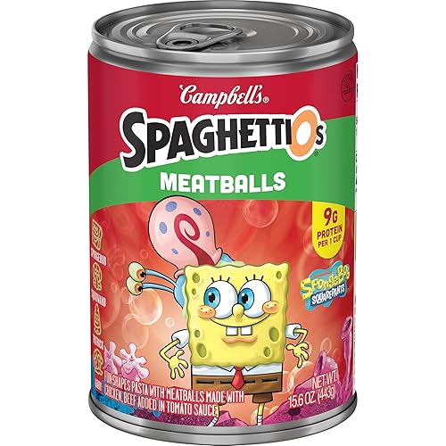 Campbell's SpaghettiOs SpongeBob Canned Pasta With Meatballs, 15.6 oz Can