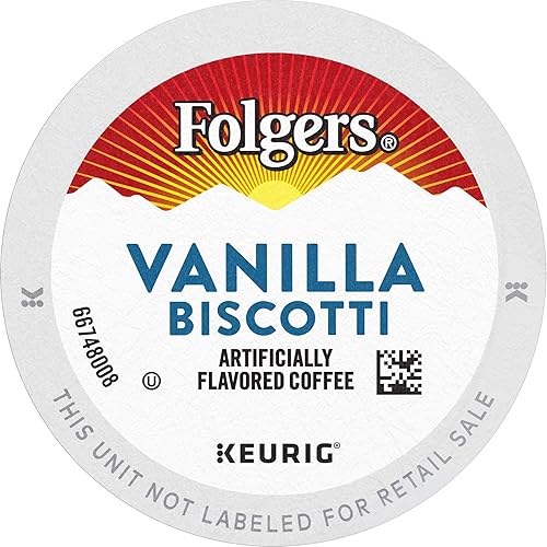 Folgers Vanilla Biscotti Flavored Coffee, 24 Keurig K-Cup Pods
