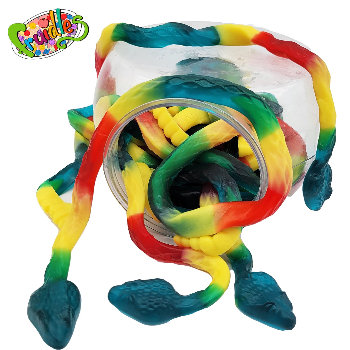 Fruidles 27" Inche Giant Gummy Rattle Snake Candy, Assorted Fruit Flavors, Allergy Friendly, Non-GMO, No Artificial Sweeteners (5 Pounds (Bulk))
