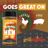 Grillaholics Herbacious Hen Poultry Seasoning - Herb & Garlic Chicken Rub for Smoked, Roasted, Fried & Grilled Poultry with 24+ Herbs & Spices - Try