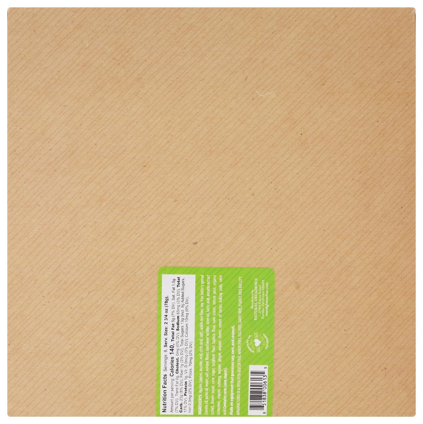 Raised Gluten Free Dutch Apple Pie 9 Inch, 30 OZ