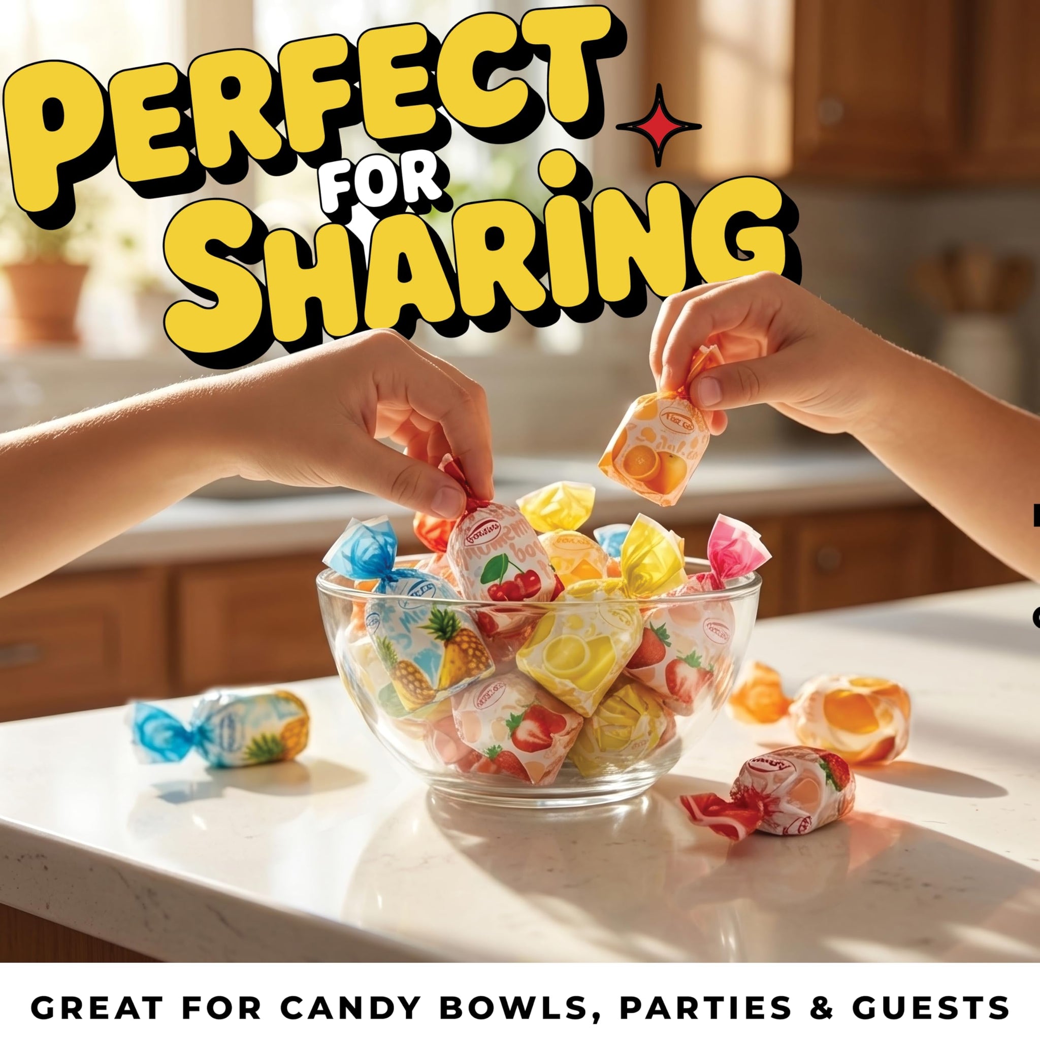 Fruit Filled Hard Candy Assorted 1lb. Bulk Bag, Individually Wrapped Candy for Candy Dishes, Office Bowls, Parties, and Everyday Treats