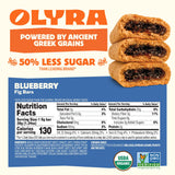 Olyra Blueberry Fig Bars, Organic Snacks, Healthy Snacks for Adults and Kids, Low Sugar, Vegan, Office Breakfast Bars, USDA Certified Organic, Non GMO