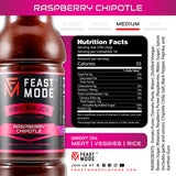 Raspberry Chipotle Sauce by Feast Mode Flavors | Low Sodium | Low calorie | Guten Free | Vegan Friendly | Zero High Fructose Corn Syrup | Healthy
