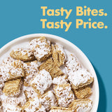 Malt-O-Meal Mini Frosted Spooners Breakfast Cereal, Sweet Frosted-Wheat Squares, Family Bulk Size, 27 oz Resealable Bag