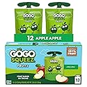 GoGo squeeZ Applesauce and Fruit Puree, Apple Apple, 3.2 oz (Pack of 12), Unsweetened Fruit Snacks for Kids, Gluten Free, Nut Free, and Recloseable