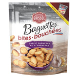 Boulangerie Grissol Baguette Bites, Crispy Garlic Parmesan - Light and Crispy, Perfects as a Stand-Alone Snack or With Your Favourite Dips 130g