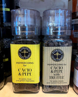 Ritrovo Selections Peppercorns in Grinder for Cacio & Pepe, 2.3 Ounce Jar