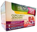 Turmeric and Ginger Tea (Te de Curcuma y Jengibre) by Betel Natural - Natural superfood Packed with curcumins - 24 Tea Bags