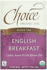 Choice Organic, English Breakfast Tea, 16 ct