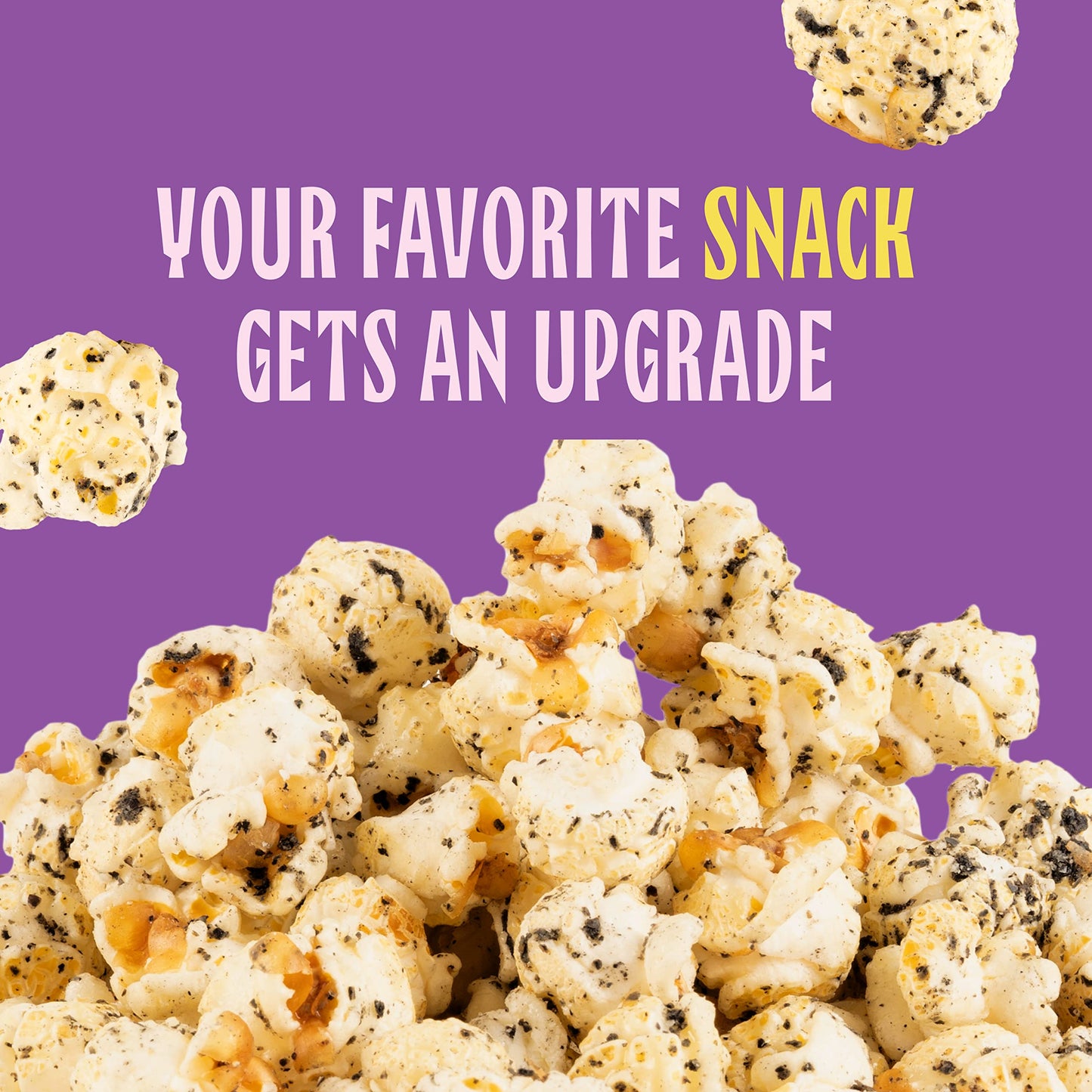 Tochi Gourmet Popcorn Snacks - Black Sesame Flavor - Using Large Popcorn Kernels, Popcorn balls, Gluten Free, Non GMO Corn, All natural, Healthy Pop