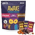 AWAKE - Caffeinated Chocolate Bites - USA Variety Pack (3 Flavors) 50 Bites - Dark, Salted Caramel, & Salted Almond - 50mg Caffeine - Coffee
