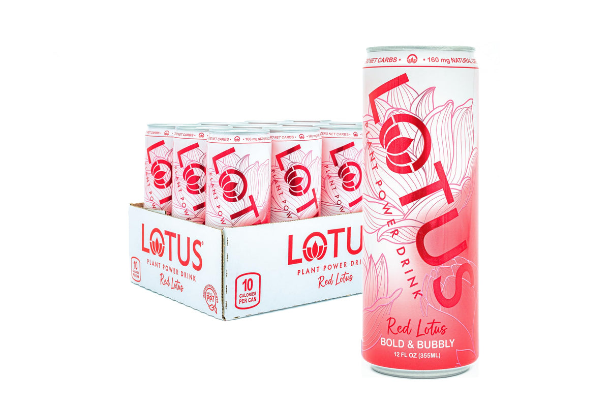 Red Lotus Cherry Lime Plant Power® Zero Sugar 160 mg, 12 Pack 12 oz Cans