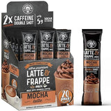 The Frozen Bean Mocha Frappe & Latte Instant Mix (20 Sticks), Made with Arabica Coffee, Double Shot Caffeine, Low Sugar & Premium Ingredients, Hot