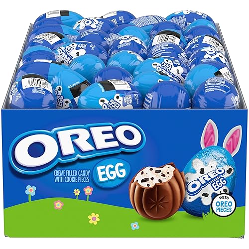 OREO Creme Filled Chocolate Candy Easter Egg, Easter Candy, 48 - 1.09 oz Eggs