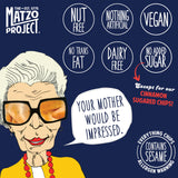 Matzo Chips, Variety Pack of 24 Snack Bags, 1 Oz., 6 of Each Flavor (Everything, Salted, Cinnamon Sugared) from The Matzo Project, Kosher (But Not