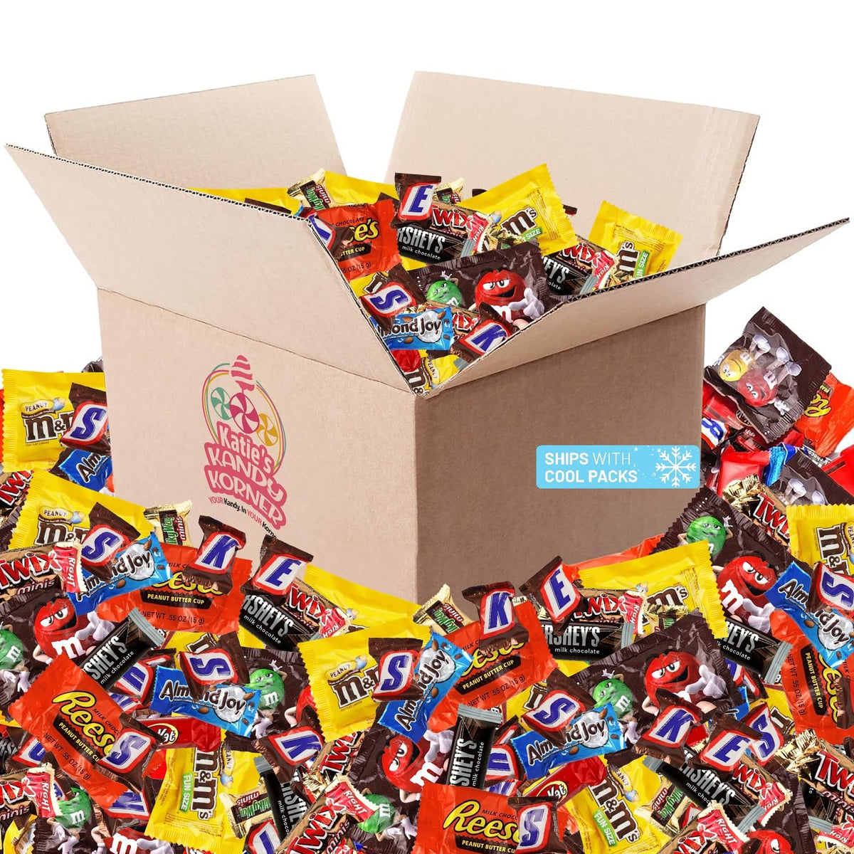 Assorted Chocolate Candy Mix - Individually Wrapped Milk, Dark, and White Chocolates - 5lb Bulk Variety Pack for Snacking, Sharing, and Gifting