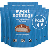 Sweet Nothings Coconut Almond Bars | 5g Sugar | Certified Gluten Free, Fairtrade, Non-GMO | No Sugar Alcohols | No Soy | 4.5 oz (Pack of 6)