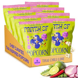 Party of Thai Chili Lime Popcorn Snack - Savory Citrus Heat with Spicy Kick - Gluten-Free, Veggie-Based, Healthy Snack - Individually Wrapped for Easy