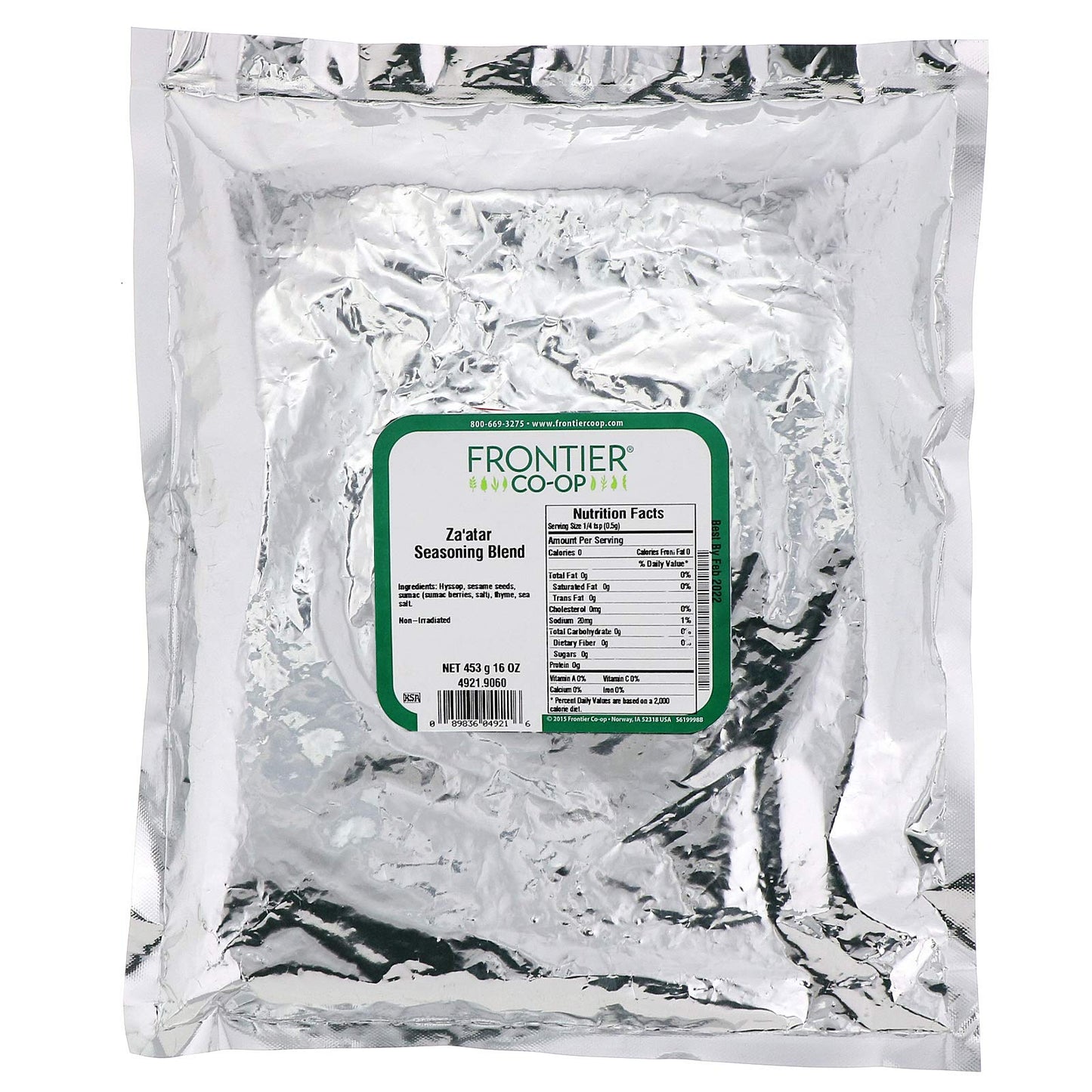 Frontier Co-op Za'atar Blend, Kosher | 1 lb. Bulk Bag