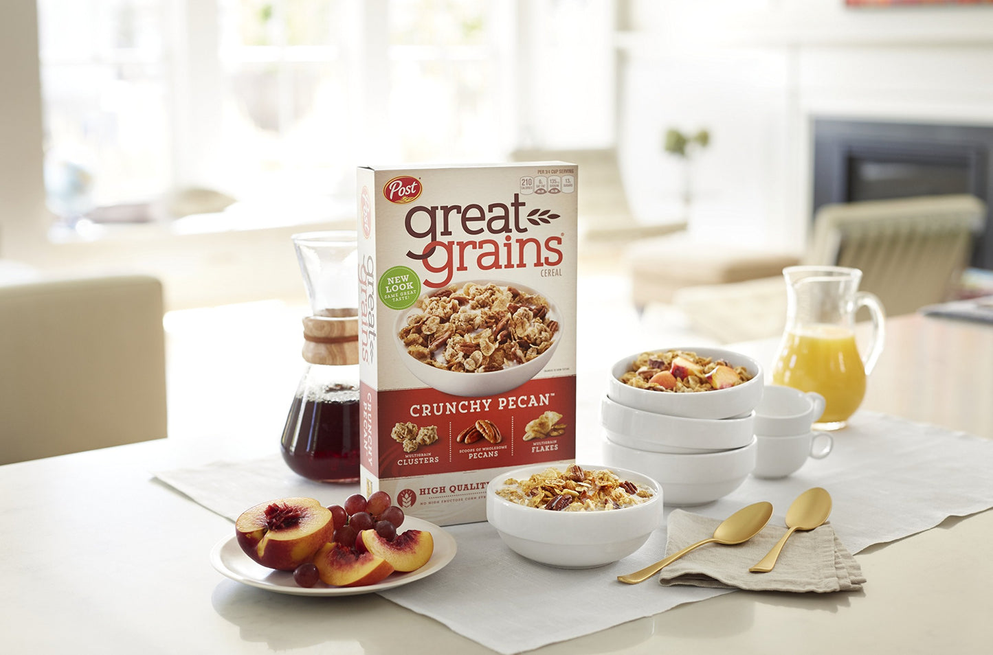 Great Grains Crunchy Pecan Whole Grain Cereal, 16-Ounce Boxes (Pack of 7)