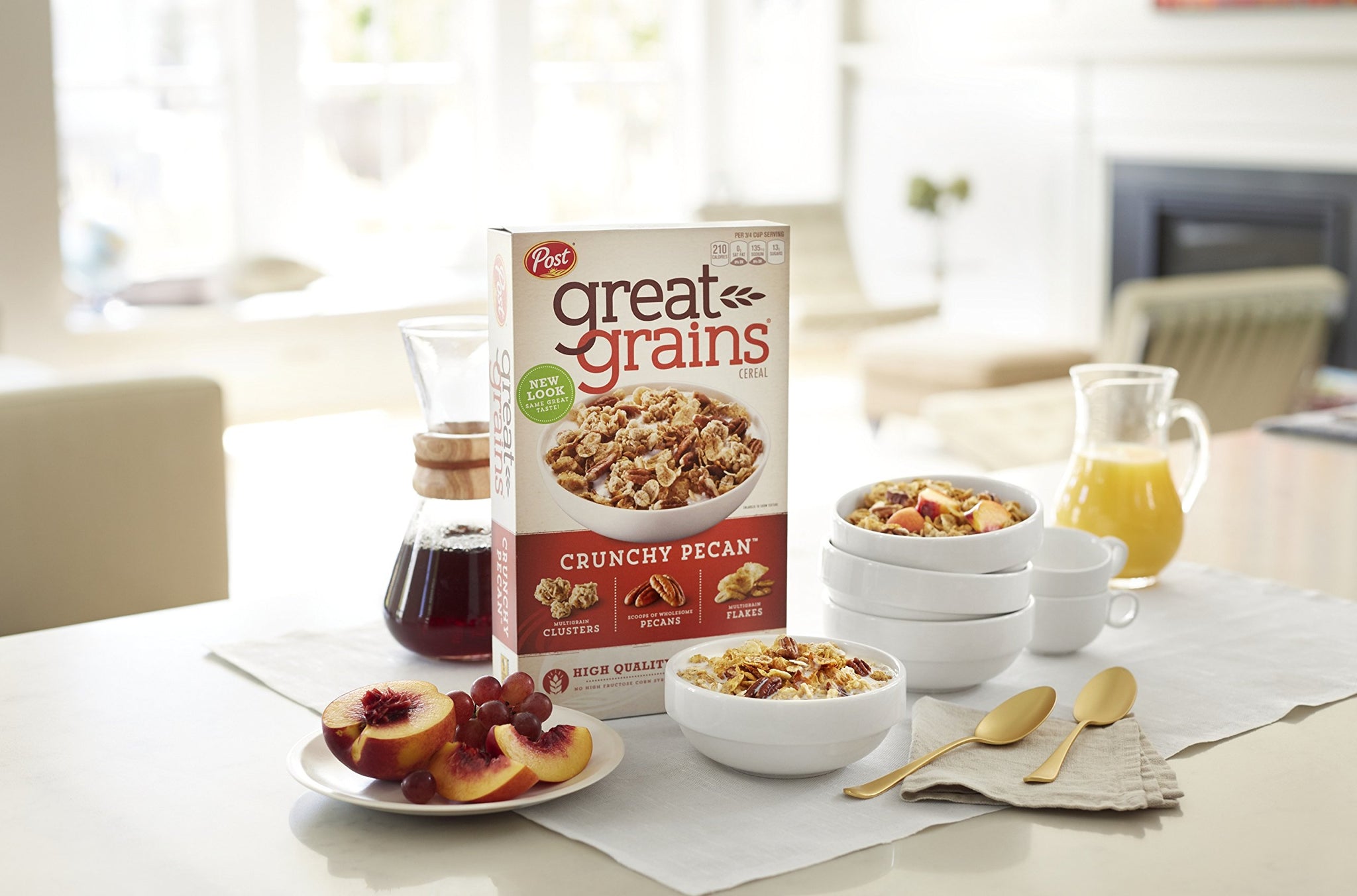 Great Grains Crunchy Pecan Whole Grain Cereal, 16-Ounce Boxes (Pack of 7)