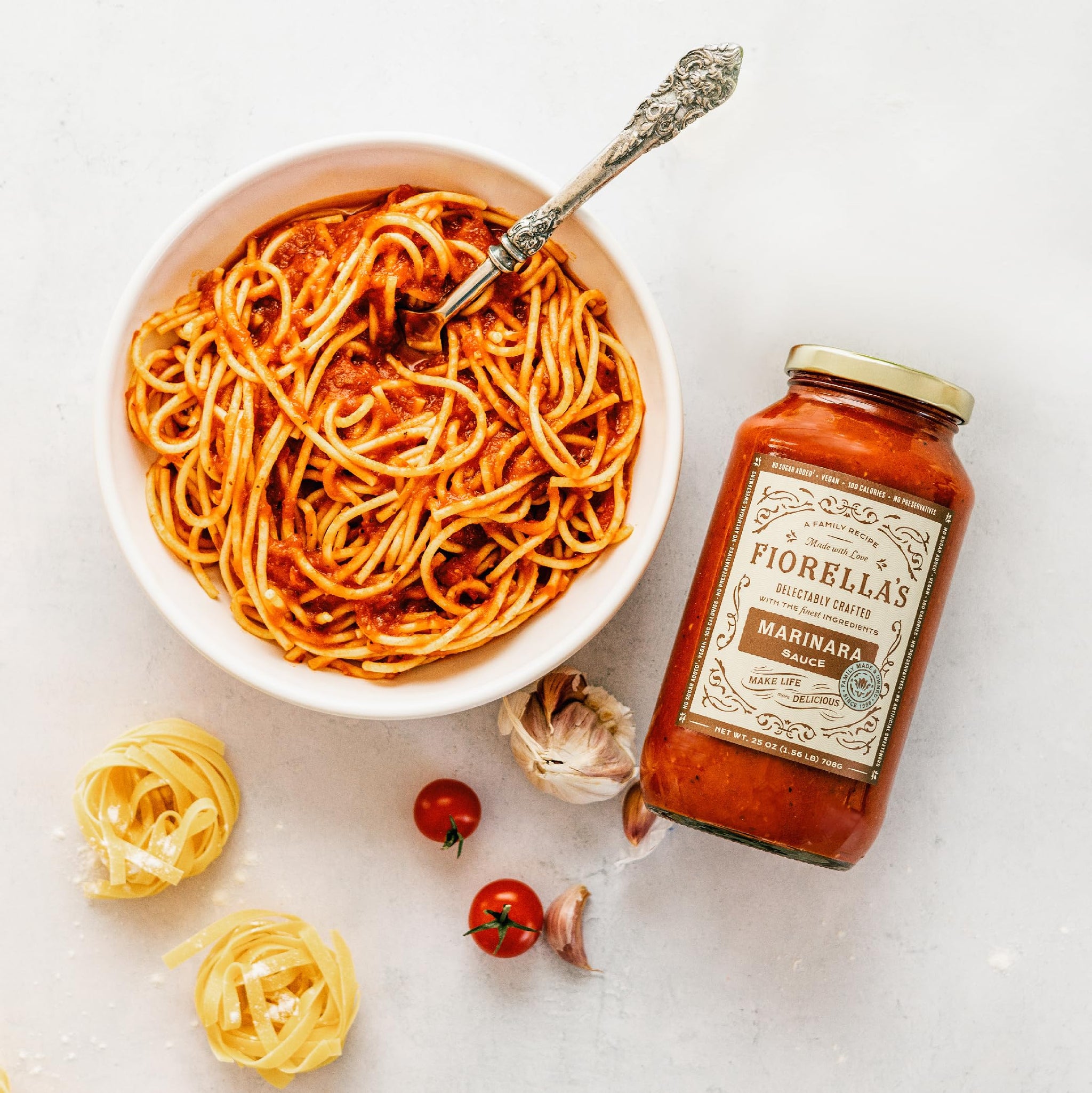 Fiorella's Marinara & Tomato Basil - Variety Pack - Made with Fresh Ingredients - Seed Oil Free, No Sugar Added, Vegan, Gluten Free, No Preservatives