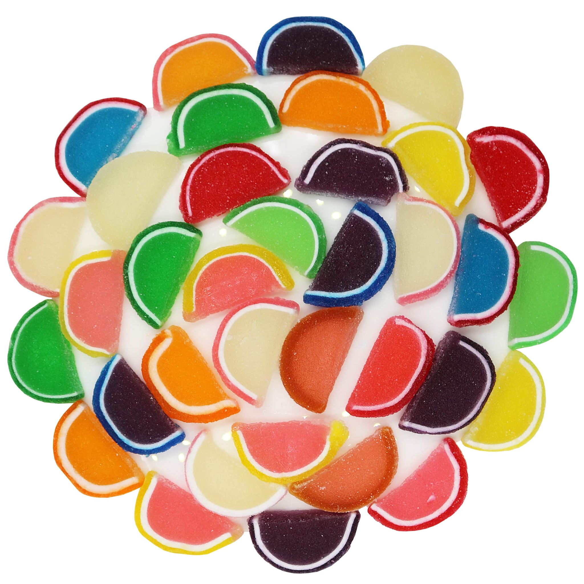 Jelly Fruit Slices Gummy Candy Individually Wrapped (Assorted, 1 LB)