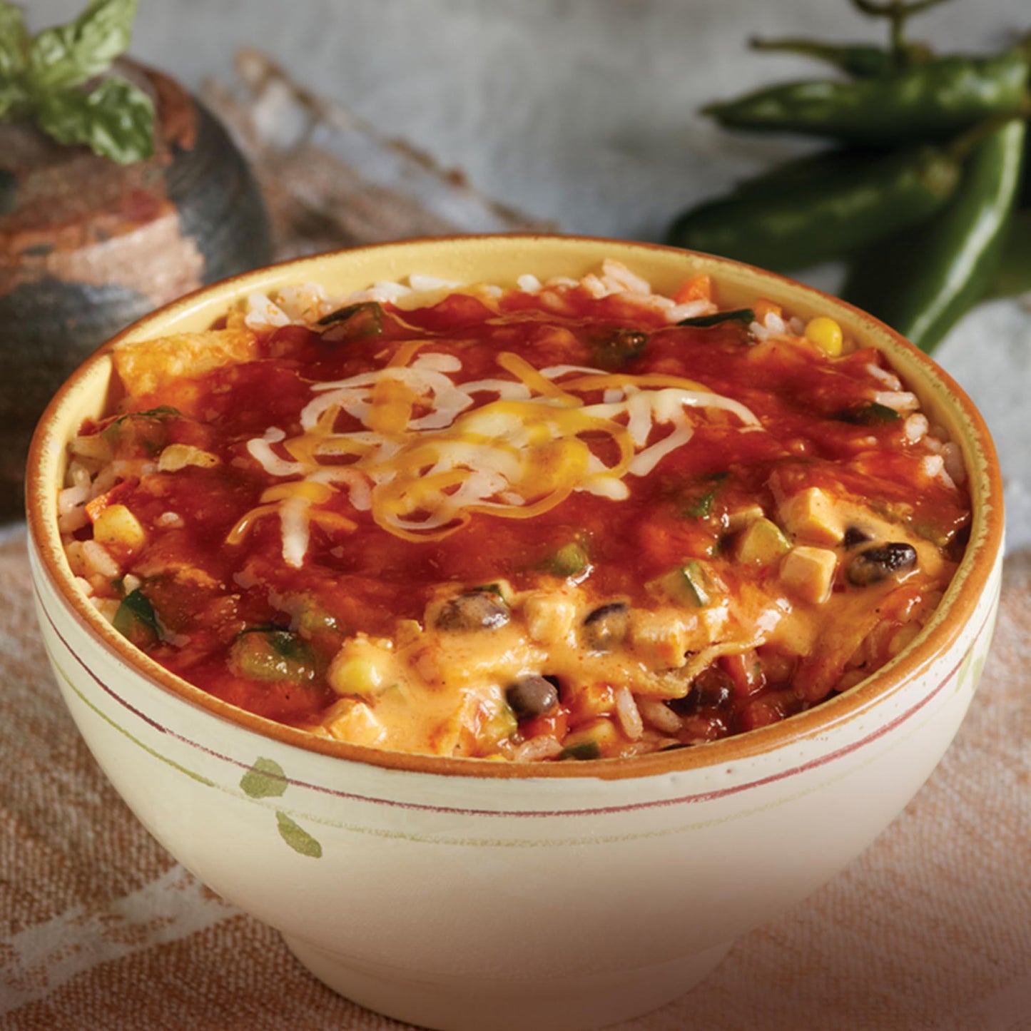 Amy's Frozen Meals, Chile Relleno Casserole Bowl, Made With Organic Rice, Tomatoes and Black Beans, Microwave Meals, 9 Oz