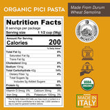 Morelli Pici Pasta di Toscana - Italian Gourmet Organic Pici Noodles - Thick Organic Pasta Nests Made in Italy from Durum Wheat Semolina - 17.6oz