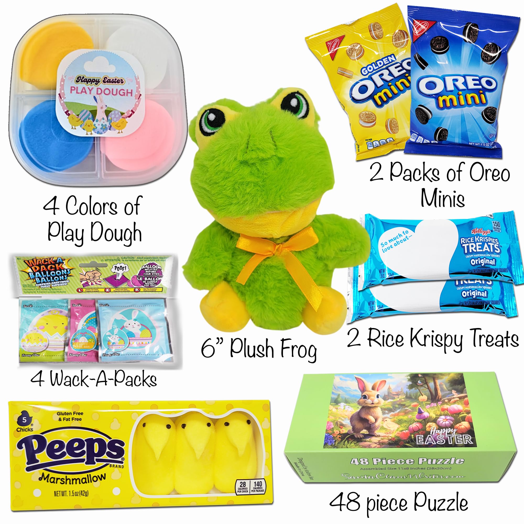 Prefilled Easter Basket for Kids - Easter Care Package with Toys & Activities, Frog Gift Box, Pre-Made Easter Basket Stuffers