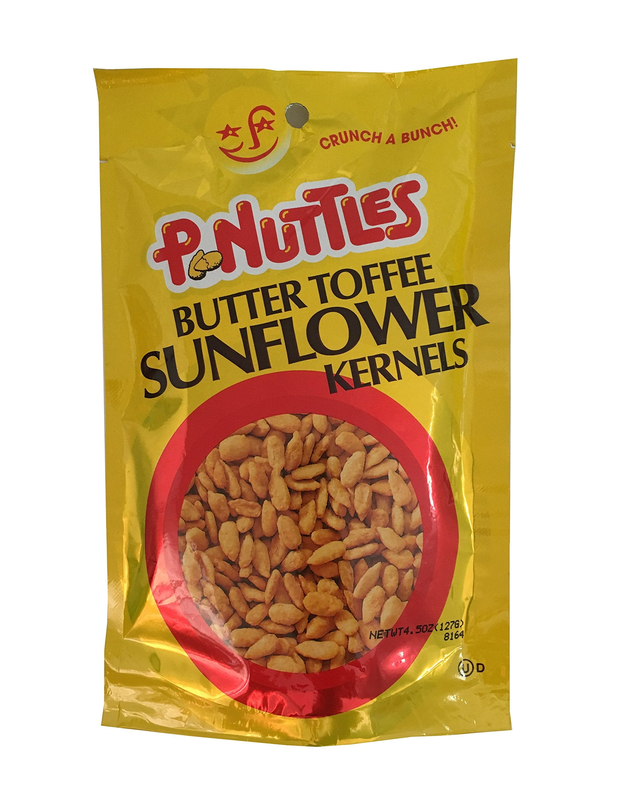 P.nuttles Butter Toffee Sunflower Kernels 4.5 oz - Pack of 3 (Sunflower Seeds)