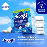 Dropps Oxi Booster Pods, Unscented (64 Count) - Laundry Whitener & Stain Remover | Free & Clear | Laundry Booster | Chlorine-Free Bleach Alternative |
