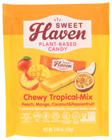 Sweet Haven Plant-Based Candy, Chewy Tropical-Mix, Naturally Flavored, Vegan Friendly, Gluten Free & Non-GMO, 4.44 Ounce (Pack of 6)