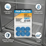 AC-Safe Air Conditioner Pan Cleaner Tablets - 6 Ct - Drain Pan for HVAC Drain Line - Condensate Line Maintenance Tablets - Unit Care Solution