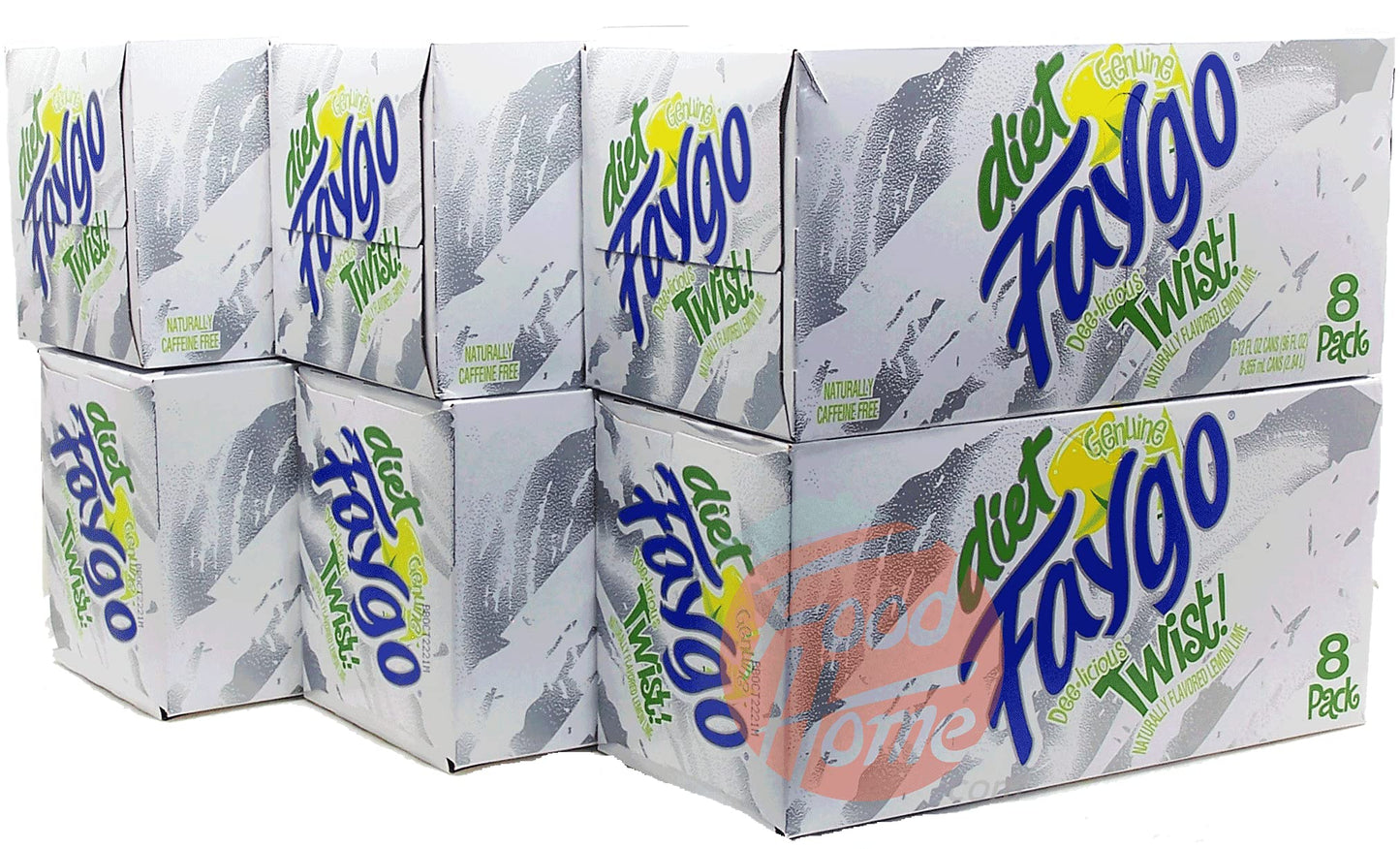 Diet Faygo Twist! lemon lime flavored soda pop. 8-pack 12-fl. oz. cans in box (1)