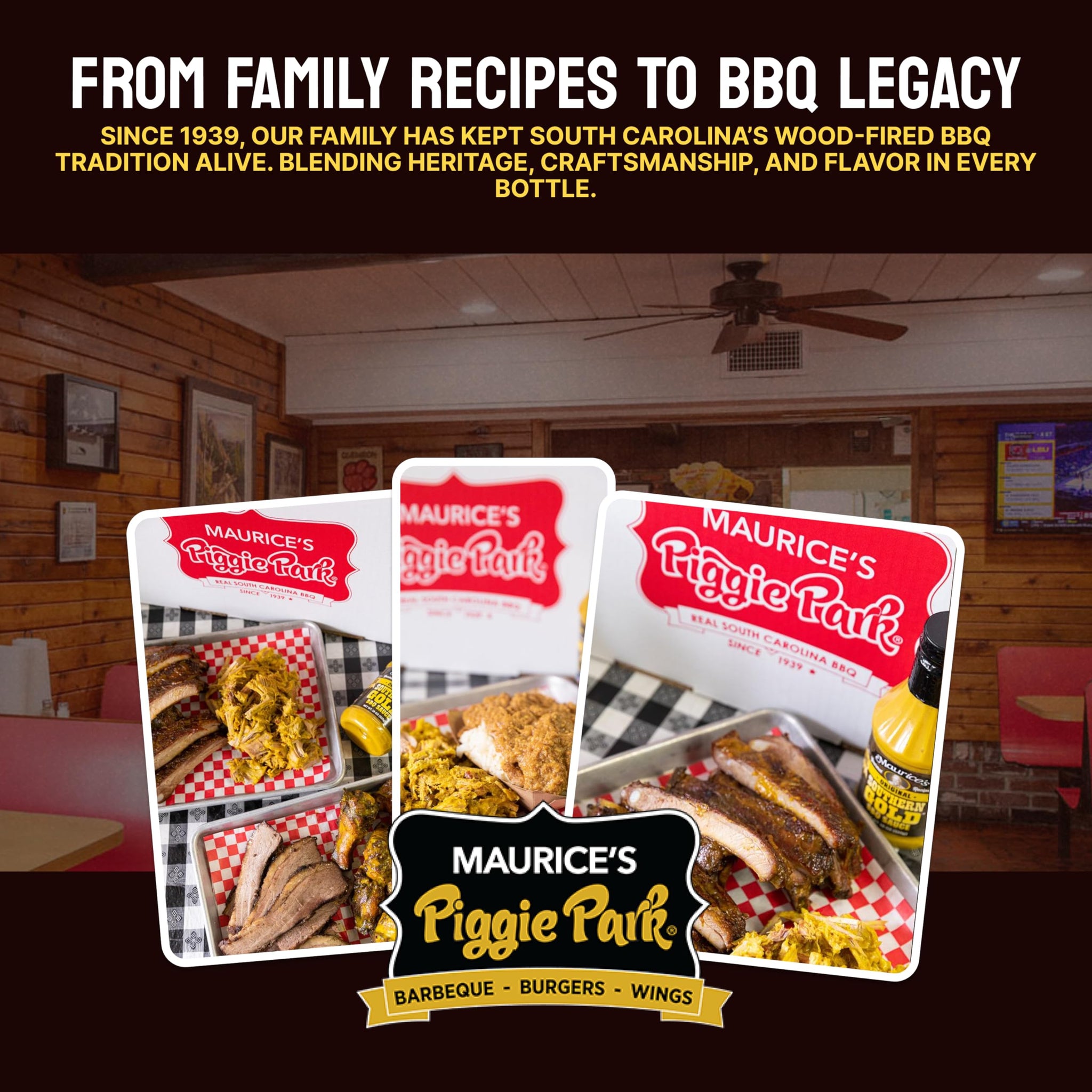 Maurice’s Southern Gold BBQ Sauce, Spicy - Carolina Gold Barbecue Sauce Hot & Spicy Blend - Authentic Southern Carolina Barbeque Dressing - Mustard