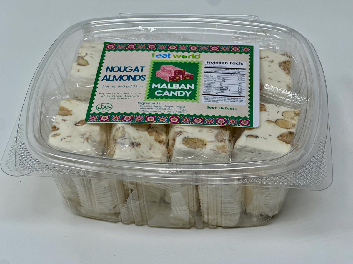 IEATWORLD Premium Malban & Nougat Candy Assortment - 12 Varieties of Nut & Fruit Flavors | Authentic Middle Eastern Halal Sweets, Perfect for Gifting