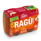 Polli Plant Based Ragù with Peppers & Eggplant - Italian Vegetable Pasta Sauce, Gluten Free, Mediterranean Tomato Sauce, Made in Italy, 2 x 3.2 oz
