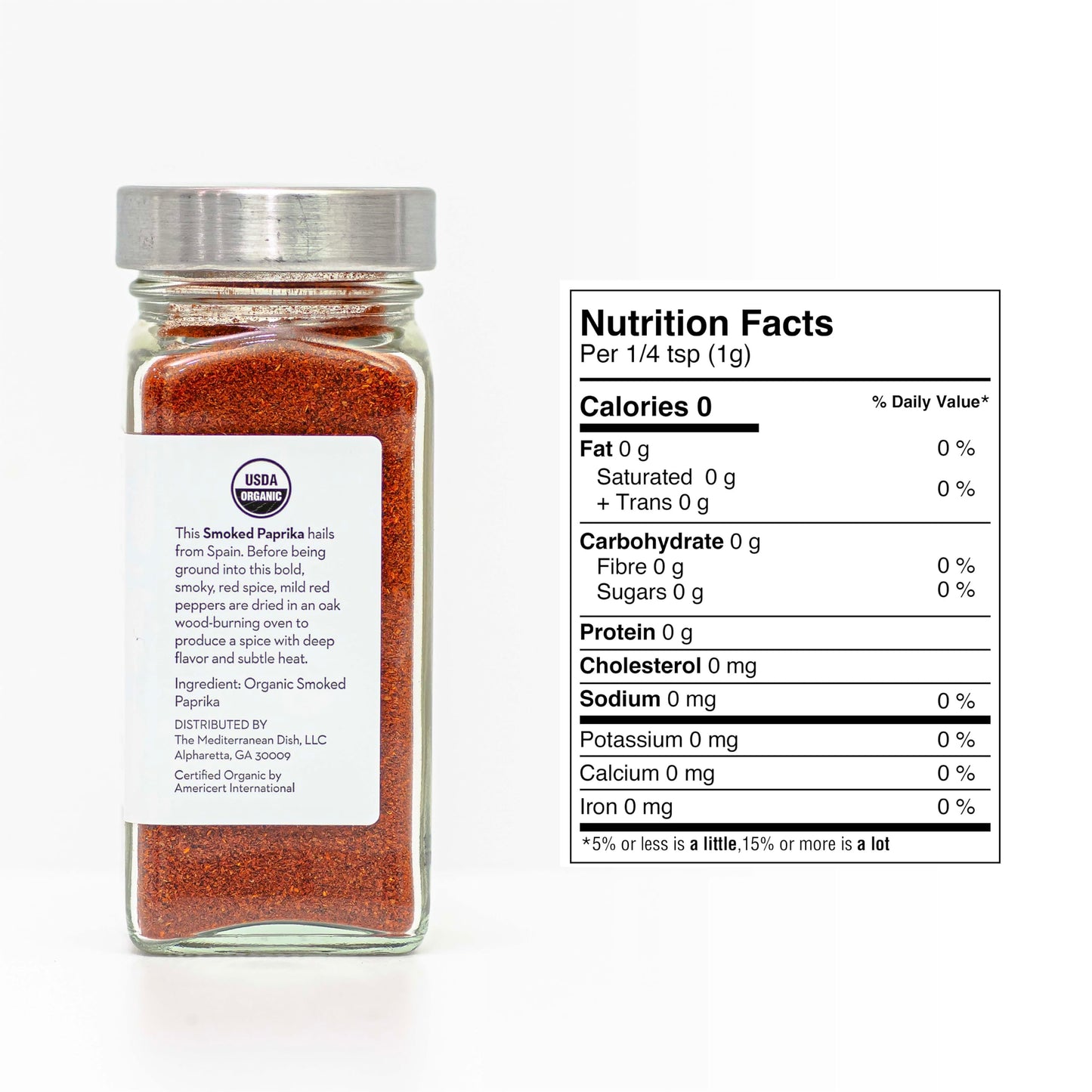 The Mediterranean Dish Smoked Spanish Paprika - Bold, Smoky, Subtly Spicy Powder for Cooking and Grilling - Gourmet Chef Essential - Organic Old World