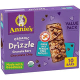 Annie's Organic Drizzle Granola Bars, Chocolate Chip, Value Pack, 10 Bars, 9.2 oz