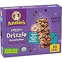 Annie's Organic Drizzle Granola Bars, Chocolate Chip, Value Pack, 10 Bars, 9.2 oz