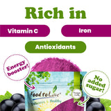 Food to Live - Currant Juice Powder, 4 Ounces - Antioxidant Powerhouse, Vegan Superfood. Unsweetened. Great for Juices. Contains Maltodextrin. Kosher