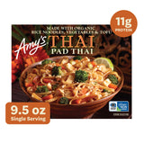 Amy's Frozen Meals, Pad Thai, Made With Organic Rice Noodles, Vegetables & Tofu, Gluten Free Microwave Meals, 9.5 Oz