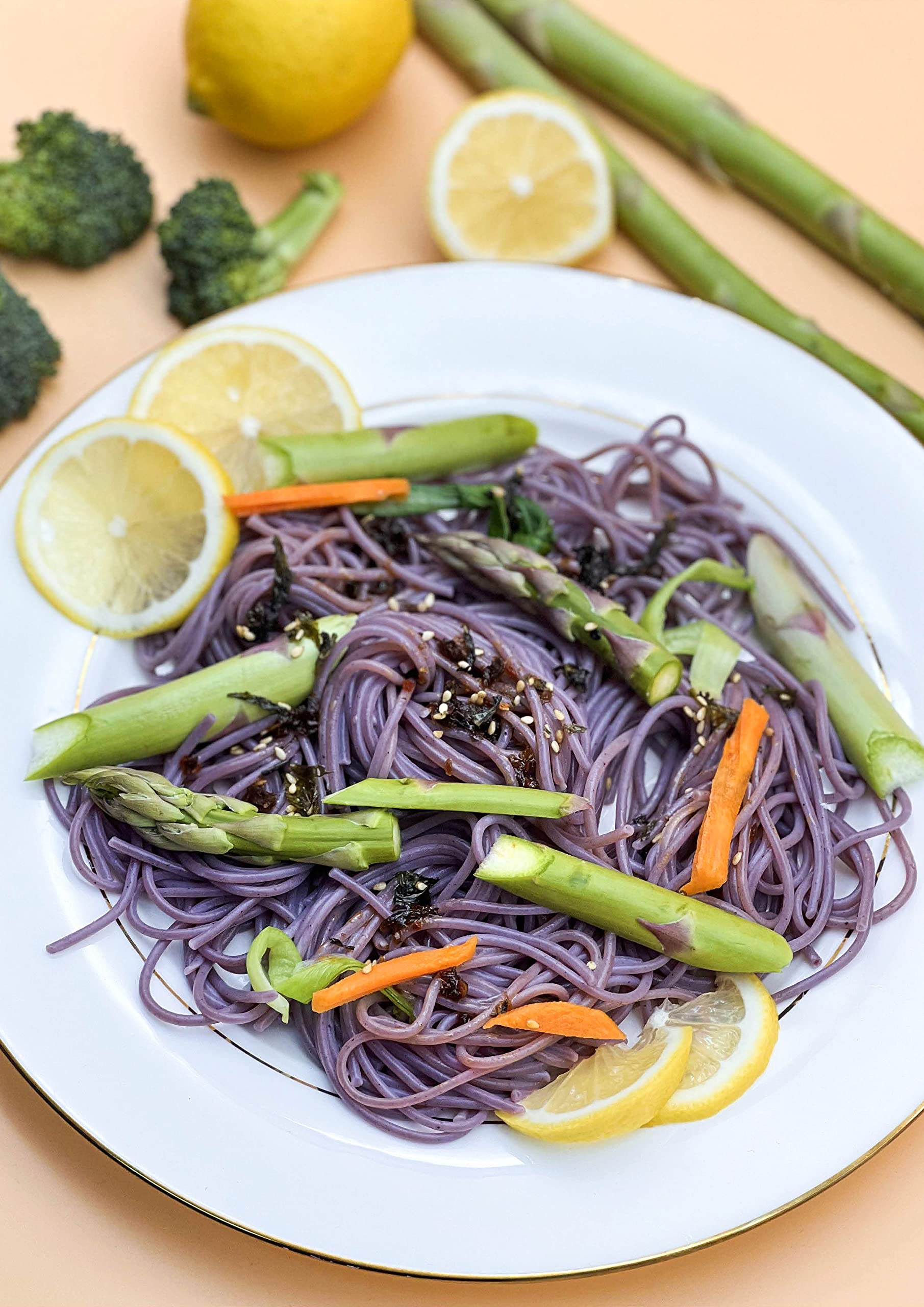 Big Green Organic Food- Organic Purple Yam + Millet Spaghetti, Premium Ube, Gluten-Free, Vegan (1)