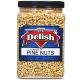 Gourmet Toasted Pine Nuts by It's Delish, 40 OZ (2.5 lbs.) Jumbo Container - Premium Pine Nuts Pignolias Dry Roasted - Healthy Snack, Topping