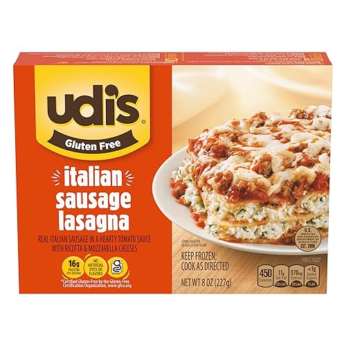 Udi's Gluten Free Italian Sausage Lasagna, Frozen, 8 oz.