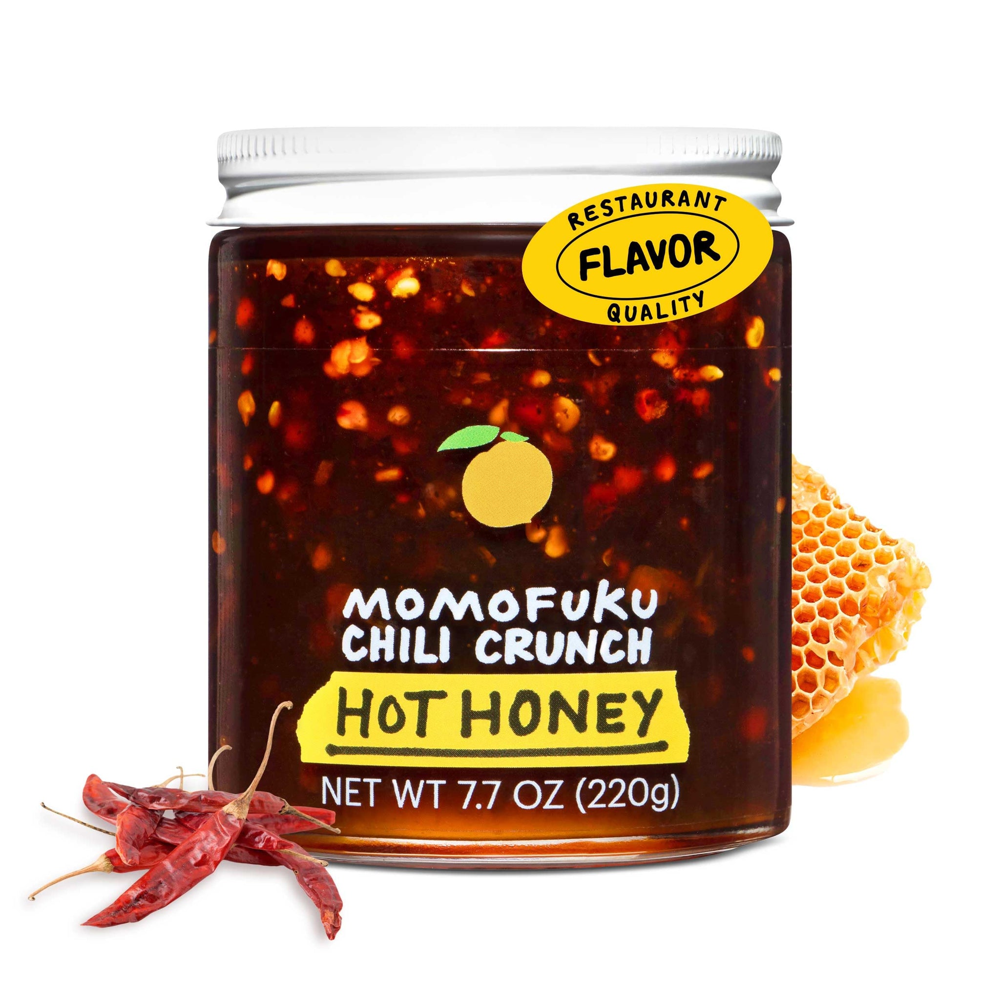 Momofuku Hot Honey Chili Crunch by David Chang 7.7 oz, Oil with Premium Wildflower Honey, Garlic and Shallots, Chili Crisp for Cooking, as Sauce or