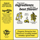 Yellowbird® Organic Sriracha Hot Sauce 19.6 oz. Tabletop Size (Mellow Hot | 1 Bottle | Made w/ Organic Garlic, Dates, & Lime)